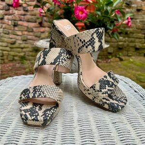 High Heel Sandal, BP. Karly Platform Slide Sandal Faux Snakeskin Sz 8